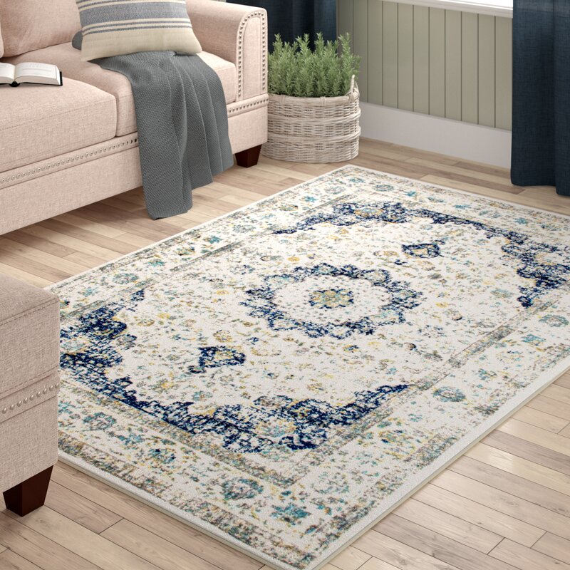 Laurel Foundry Modern Farmhouse Hosking Doylestown Blue Area Rug